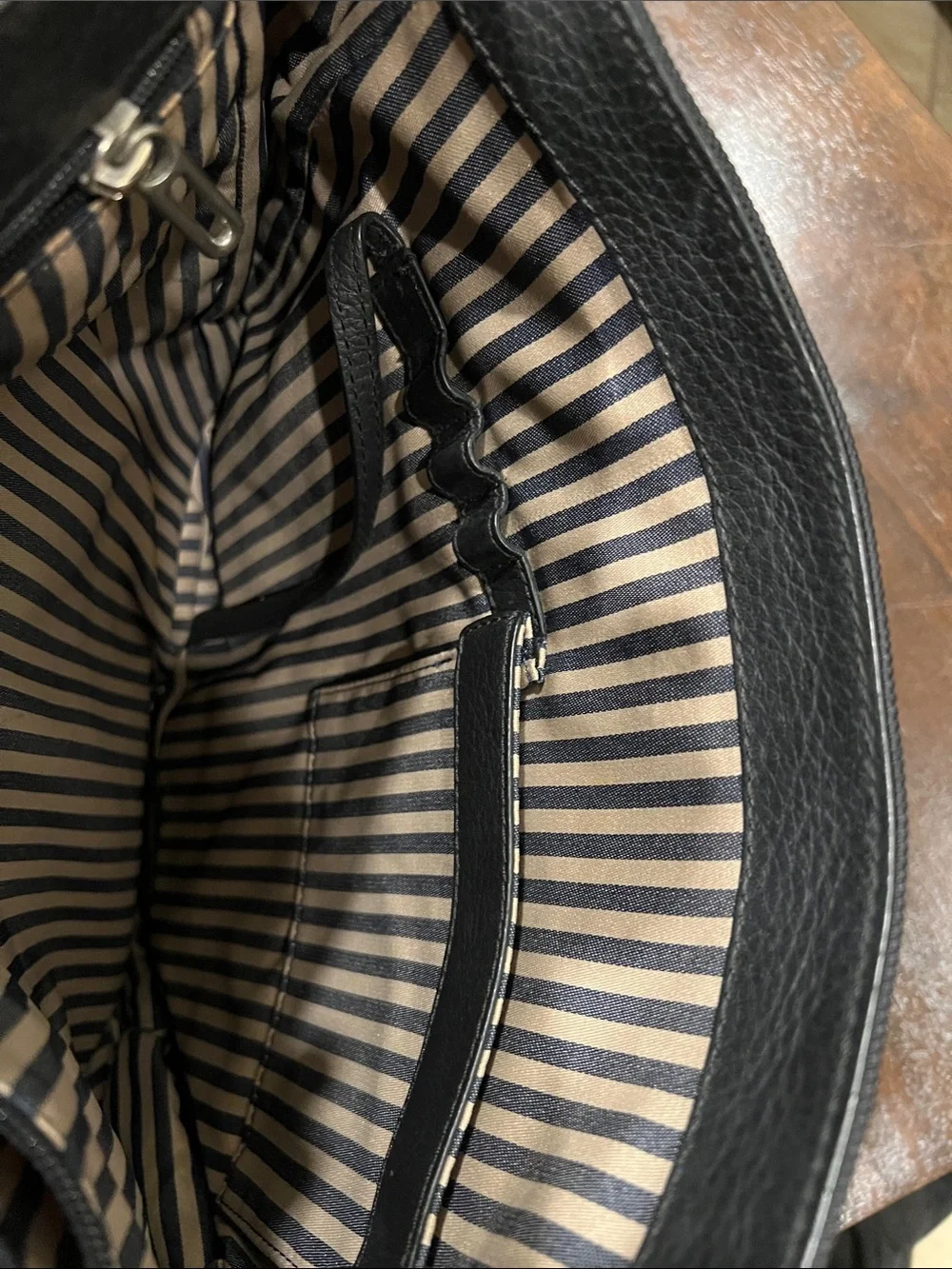 Lacoste Black Canvas Messenger Bag with Leather Trim. Lacoste shoulder/crossbody